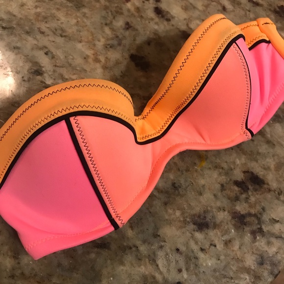 Victoria’s Secret pink and orange bathing suit top - Picture 2 of 3